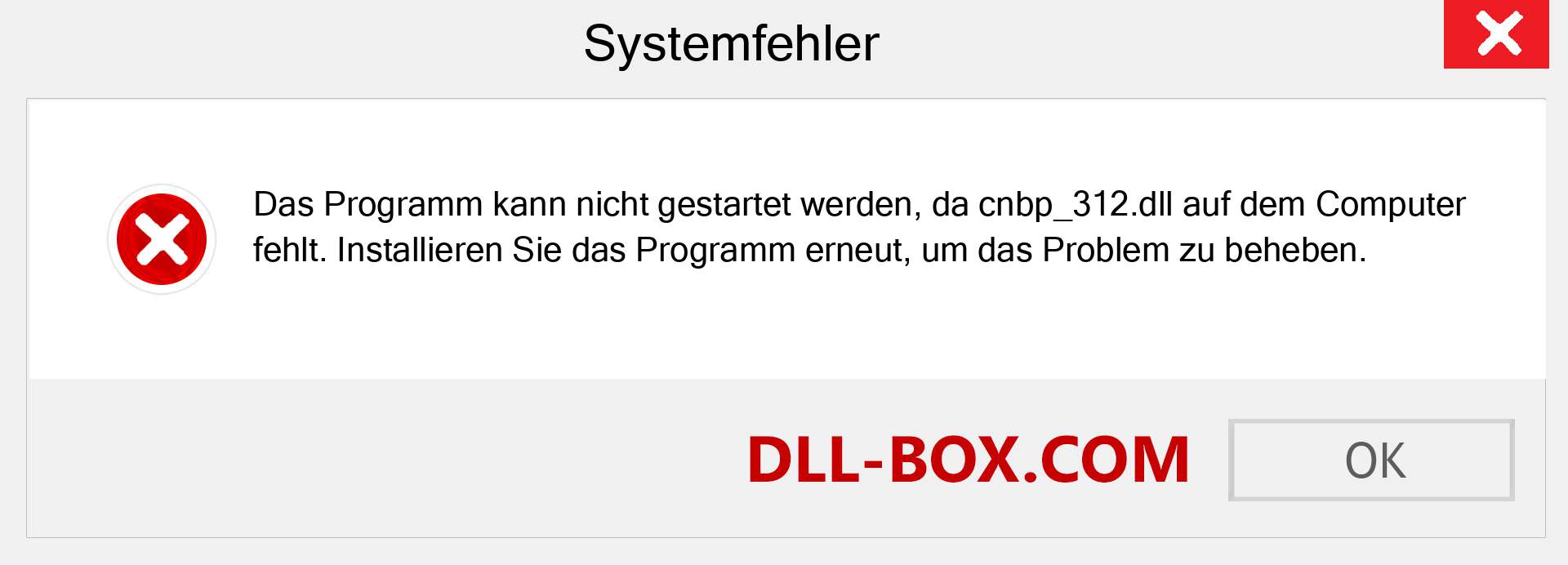 cnbp_312.dll-Datei fehlt?. Download für Windows 7, 8, 10 - Fix cnbp_312 dll Missing Error unter Windows, Fotos, Bildern